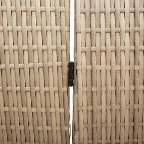 vidaXL Διαχωριστικό Δωματίου Μπεζ 146 x 200 εκ. συνθετικό ρατάν