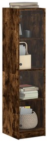 vidaXL Ντουλάπι Καπνιστή Δρυς 35x37x142 εκ. με Γυάλινες Πόρτες