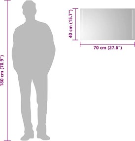 vidaXL Καθρέφτης Μπάνιου με LED 70x40 εκ.