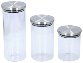 Σετ Γυάλινα Δοχεία Τροφίμων με καπάκι, Χωρητικότητας 650ml, 950ml, 1400ml