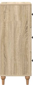 vidaXL Ντουλάπι με Συρτάρια 33 x 34,5 x 90 εκ Επεξεργασμένο Ξύλο