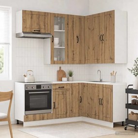 vidaXL Μονάδα κουζίνας LUCCA 8 pcs Artisan Δρυς Επεξεργασμένο Ξύλο