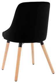 323058 Dining Chairs 2 pcs Black Velvet - Μαύρο