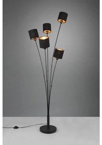 Επιδαπέδιο Φωτιστικό 5xE14 Μαύρο-Χρυσό Tommy R46335979 Trio Lighting-R46335979-Μαύρο-Χρυσό R46335979