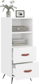 vidaXL Ντουλάπι Γυαλιστερό Λευκό 34,5x34x90 εκ. Επεξεργασμένο Ξύλο