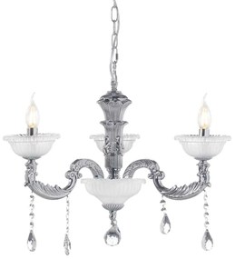 Τρίφωτο Φωτιστικό Οροφής EG166493PCH Silver Crystal, Metal