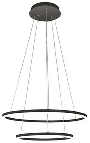 Φωτιστικό Οροφής 3508-48-101 65W Led Warm White Φ60-Φ80cm 200cm Black Fabas Luce Μέταλλο, Μεθακρυλικό