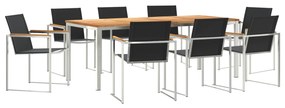 vidaXL Σετ Γευμάτων 9 Τεμαχίων από Μασίφ Ξύλο Teak