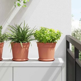 vidaXL Στρογγυλή Γλάστρα Λουλουδιών 24 pcs Κεραμιδί Ø 19 x 16 εκ