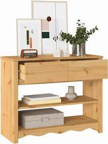 vidaXL Τραπέζι κονσόλας με συρτάρι Drammen Δρυς 89,5 x 37 x 73 εκ