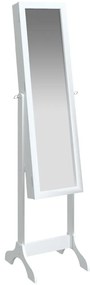 vidaXL Καθρέφτης Επιδαπέδιος Λευκός 34 x 37 x 146 εκ.