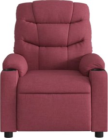 vidaXL Πολυθρόνα Μασάζ Ανακλινόμενη Μπορντό Υφασμάτινη