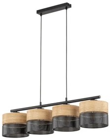 Κρεμαστό Φωτιστικό Οροφής 4xE27 15W IP20 Μαύρο Nicol 4802 TK Lighting-4802-Μαύρο 4802