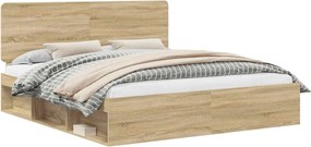vidaXL Σκελετός Κρεβατιού Sonoma Δρυς 200 x 200 cm