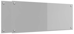 vidaXL Πίσω Πάνελ Κουζίνας 2 pcs Ανοιχτό γκρι 100 x 40 cm