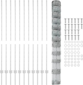 vidaXL Τεντώτο με στήριγμα Ασημί 1,4 x 25 m Ατσάλι