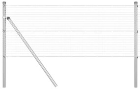 vidaXL Φράχτης με Στήλες. Ασημί 0.5 x 25 μ. Ατσάλι