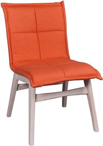 FOREX Καρέκλα White Wash, Ύφασμα Πορτοκαλί   1τμχ