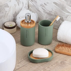 Dispenser Μπάνιου 280ml (Φ7.5x17) T-D Khaki/Bamboo 62101149