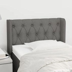 vidaXL Κεφαλάρι με Πτερύγια Σκούρο Γκρι 83x16x78/88 εκ. Υφασμάτινο