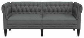 vidaXL Καναπές Chesterfield Σκούρο γκρι 182.5 x 74.5 x 74.5 εκατοστά