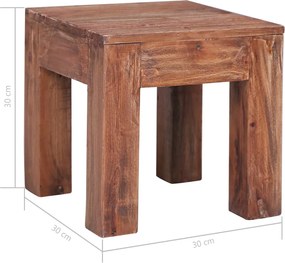 vidaXL Τραπεζάκι Σαλονιού 30x30x30 εκ. από Μασίφ Μαόνι