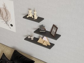 Ράφι Τοίχου Ανθρακί LEILA 50x2x14