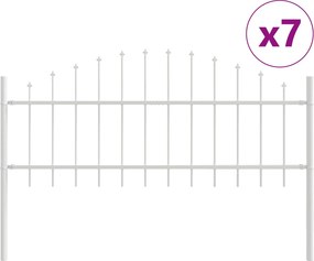 vidaXL Φράχτης Κήπου WOERDEN 7 τμχ. 170 x 115 εκ Λευκό