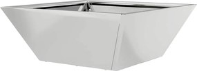 vidaXL Γλάστρα Κήπου Ασημί 40 x 40 x 15 cm Επικαλυμμένος Χάλυβας