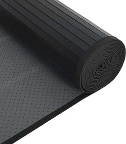 vidaXL Χαλί Ορθογώνιο Μαύρο 70x200 εκ. από Μπαμπού