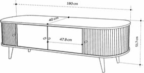 Έπιπλο τηλεόρασης Gentle sapphire oak 180x40x52εκ