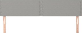 vidaXL Κεφαλάρια Αν. Γκρι 200x5x78/88 εκ. Ύφασμα