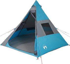 vidaXL Σκηνή Κάμπινγκ Tipi 7 Ατόμων Αδιάβροχη Μπλε