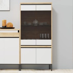 Βιτρίνα Palmor Χρυσό Δρυς-Λευκό 77x40x164cm TO-PALMOR2D2W