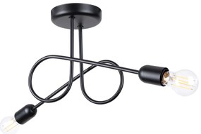 Φωτιστικό οροφής LOOP 2 μαύρο ατσάλι/2xmax 15W LED