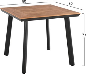 ΣΕΤ ΤΡΑΠΕΖΑΡΙΑΣ 3ΤΜΧ ΤΡΑΠΕΖΙ ΑΝΘΡΑΚΙ 80x80 ΚΑΙ ΠΟΛΥΘΡΟΝΑ ΜΕ ΣΧΟΙΝΙ HM11537.02