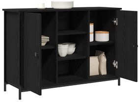 vidaXL Μπουφές Μαύρος Δρυς 100x35x70 εκ. Επεξεργασμένο Ξύλο και Μέταλλο