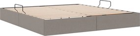 vidaXL Κρεβάτι Οθωμανικού Τύπου Taupe 160 x 200 cm ύφασμα