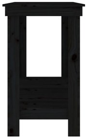 vidaXL Πάγκος Εργασίας Μαύρος 180x50x80 εκ. από Μασίφ Ξύλο Πεύκου