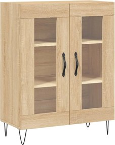 vidaXL Ντουλάπι Sonoma δρυς 69,5 x 34 x 180 εκ. από Επεξεργασμένο Ξύλο