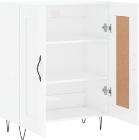 vidaXL Ντουλάπι Γυαλιστερό Λευκό 69,5x34x90 εκ. Επεξεργασμένο Ξύλο