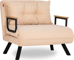 Πολυθρόνα Κρεβάτι - Sando Single - Χρώμα Cream - 175x60x60εκ
