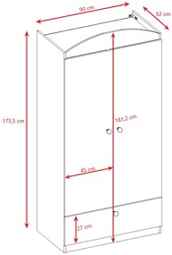 Ντουλάπα Babydreams Cartoon-Roz-Teddy Bear