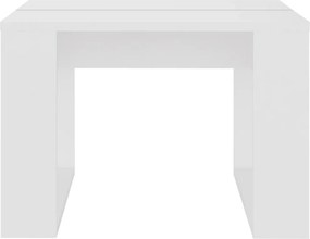 Τραπέζι Βοηθητικό Λευκό 50 x 50 x 35 εκ. από Επεξεργ. Ξύλο