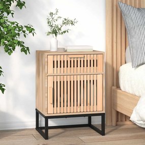 vidaXL Κομοδίνα 2 τεμ. 40x30x55,5 εκ Επεξεργασμένο Ξύλο &amp; Σίδερο