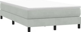 vidaXL Κρεβάτι Boxspring χωρίς Στρώμα Ανοιχτό Γκρι 120x220 εκ.