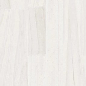 vidaXL Ζαρντινιέρα Λευκή 60 x 31 x 31 εκ. από Μασίφ Ξύλο Πεύκου