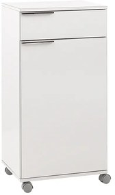 Ντουλάπι Diamond Megapap τροχήλατο σε χρώμα λευκό 50x40x100εκ.