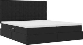 vidaXL Κρεβάτι Αποθήκης Μαύρο 180 x 200 cm Βελούδο