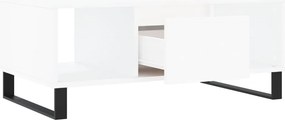vidaXL Τραπεζάκι Σαλονιού Λευκό 90 x 50 x 36,5 εκ. Επεξεργασμένο Ξύλο